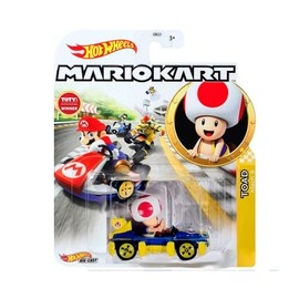 Hot Wheels Mario Kart Toad Mach8 Vehículo de Juguete para niños de 3 años en adelante a Escala 1:64 Compatible con Cualquier Pista