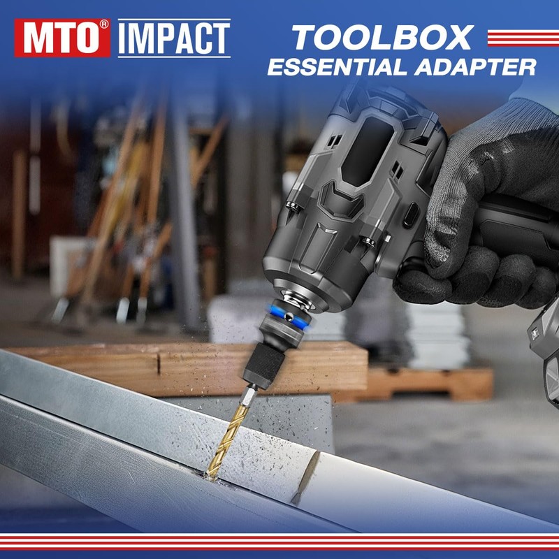 MTO 1/2 3/8 1/4-Inch Square Drive to 1/4-Inch Hex Socket