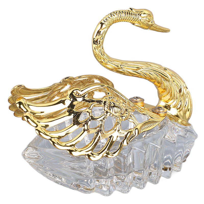 Swan Sugar Storage Jar European Modern Condiment Container Golden Seasoning