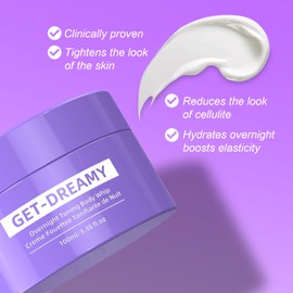 Qomilax Overnight Toning Whip - Skin Tightening Cream for Body - Firming Cream for Loose Skin Reduce Fine Lines & Wrinkles - With Caffeine & Vitamin C