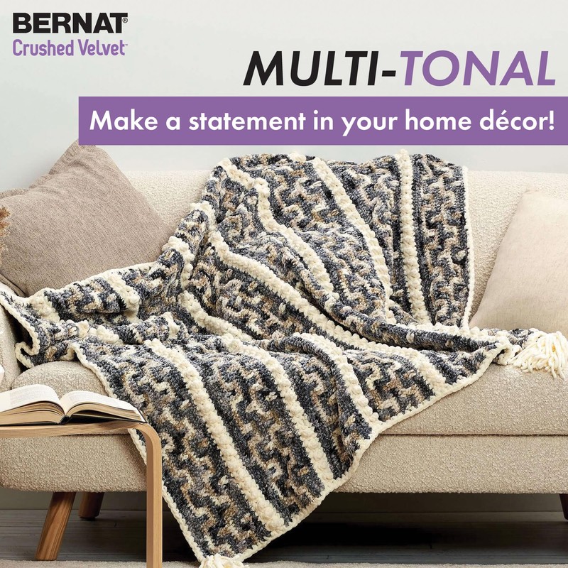 Bernat - Hilo de terciopelo triturado, gris oscuro