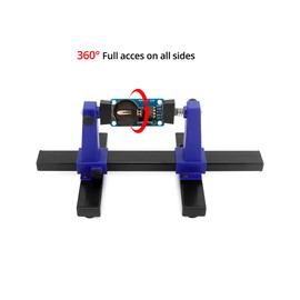 QWORK Adjustable Printed Circuit Board Holder Frame, PCB Holder Frame and Clamping Kit, 1 Set