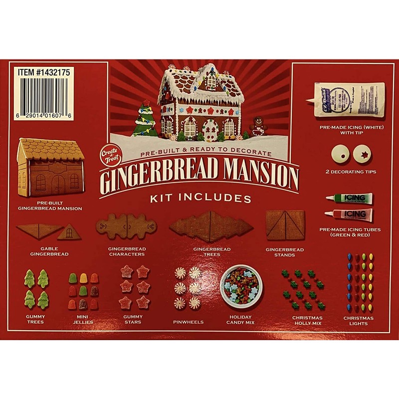 Gingerbread House Kit - Gingerbread Mansion Holiday House Kit -