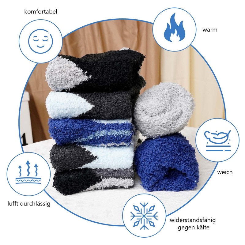LOFIR Cuddly Socks Warm Socks for Men: Winter Thick Fluffy