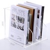 HeZone Desk File Organizer, Acrylic Magazine File Holder with 3