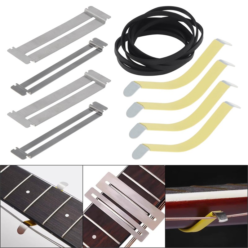MuzcYM 16pcs Protective Guitar Polishing Bending Gaskets and String Splitters