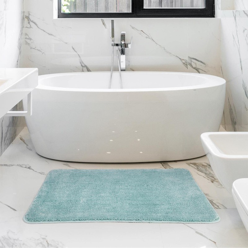 Vinsani Bath Mat Non Slip Bathroom Mat Thickened Fluffy Microfiber