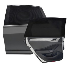 2Pack Car Rear Side Window Shade for Baby, Stretchable & Breathable Blocking Mosquito Net Sun Shade for 98% Cars SUVs, Reduce UV Rays,Privacy Protection, Max length 51''x22''