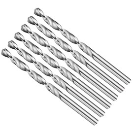 METALLIXITY Drill Bit (4.5mm) 6Pcs, 4241 High-Speed Steel Straight Shank Uncoated (Bright) 118° for Wood Plastic Iron Copper Aluminum Low Soft Metal