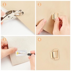WADORN Pack of 6 Metal Bag Buckles Handbags Side Clip Buckle Bag Chain Strap Connection Buckle Backpack Hardware Accessories for DIY Leather Crafts Shoulder Bags Making, 2 cm Wide, gold