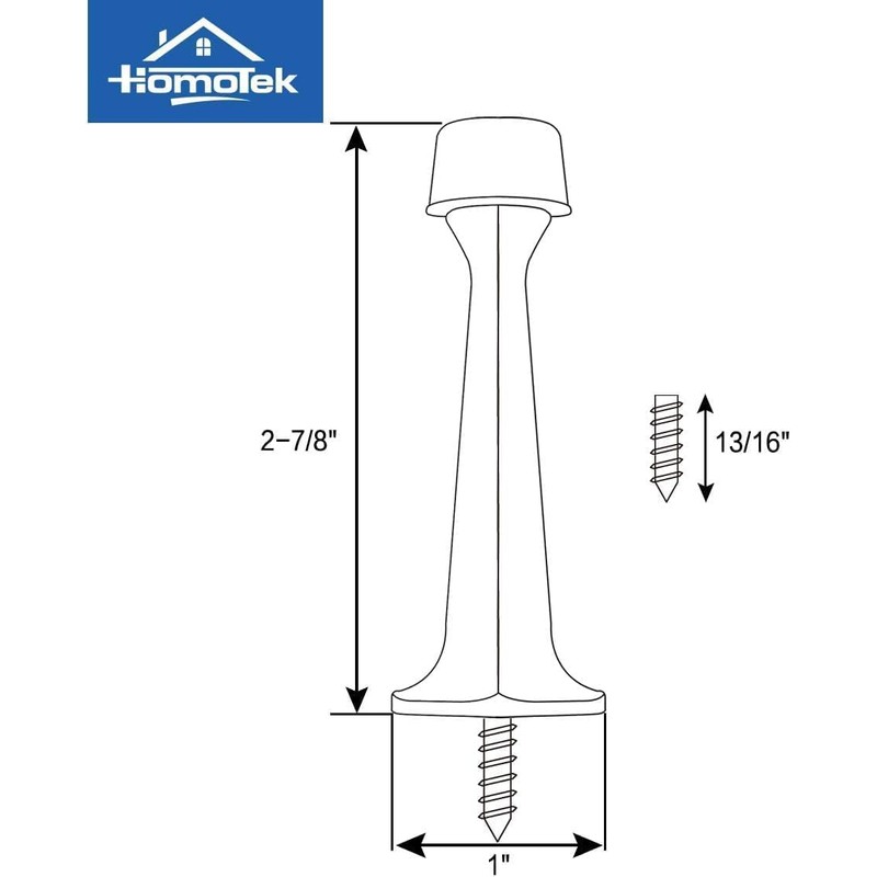 HOMOTEK 4 Pack Heavy Duty Solid Rigid Door Stop with