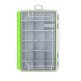 Aventik Fishing Tackle Box Waterproof Organizer with Removable Dividers Study Lure Storage Box and Terminal Tackle Storage 3600/3700 Tackle Trays (Green, 3600-10.75x7.13x1.8inch)
