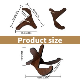 DYUEE Wooden Guitar Stand Universal Thickened, Folding Universal Wooden X-frame Guitar Stand with Soft Leather Edges for Guitar, Ukulele, Mandolin, Banjo, Violin