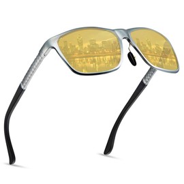 夜間 サングラス イエロー 偏光 レンズ ナイトサングラス 運転 自転車 野球 テニス ランニング ゴルフ 釣り ドライブ メンズ レディース 男女兼用 サングラス 8638-1