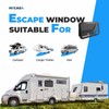 HECASA 30"W x 20"H RV Emergency Exit Window w/Trim Ring