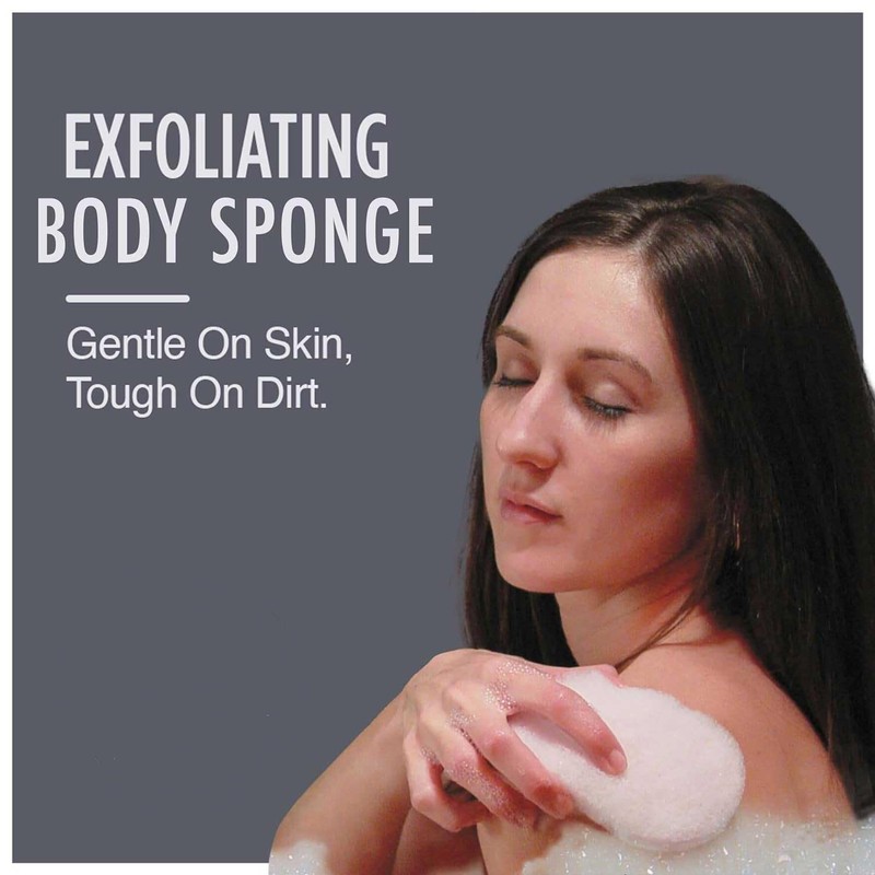 HartFelt Bath Sponges for Shower | Oval Body Wash Scrubber