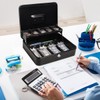 Cash Box with Money Tray and Key Lock,Safe Box for