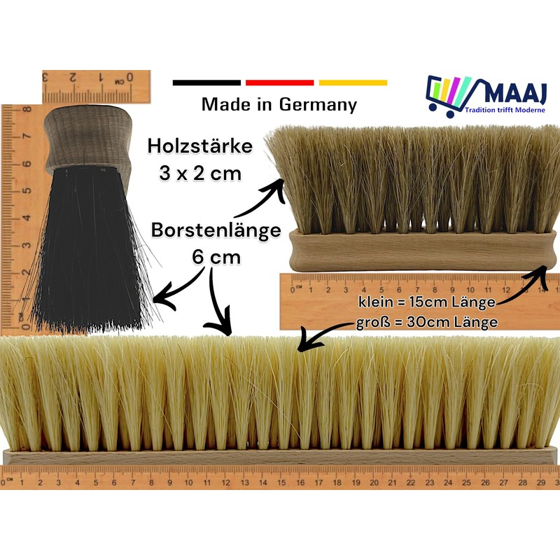 Flour Wooden Brush with Natural Bristles