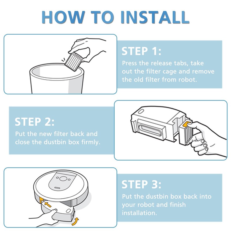 Filter Replacement for iRobot Roomba e, i and j Series