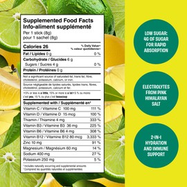 Hydration Replenisher Electrolyte Replacement Stick Packets | Essential Rapid Hydration & Vitamins | Sodium, Potassium, Magnesium, Vitamins B, C, D, Zinc | Made in Canada | Lemon Lime