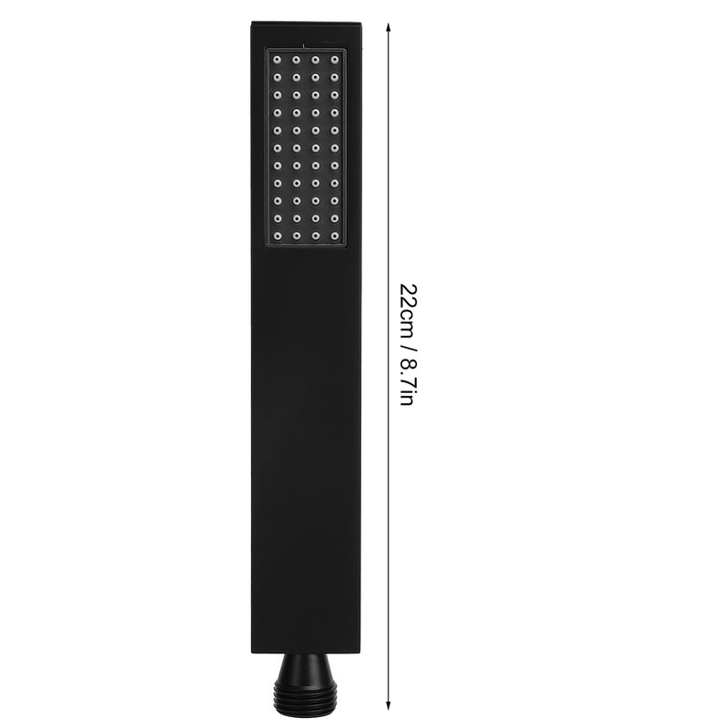 Handheld Shower Head, G1/2 Flat Square Shape Shower Head Hand‑Held