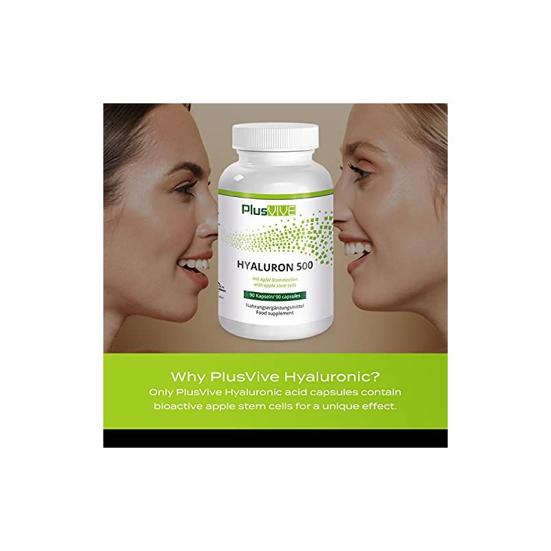 Plusvive Hyaluronic Acid with Apple Stem Cells, (500 mg)