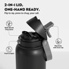 POWCAN 40 oz Insulated Water Bottle for Men: Push-Button Spout