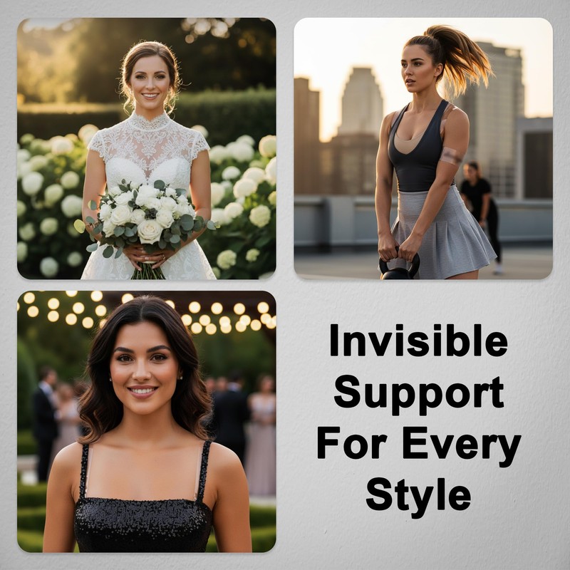 Fashion First Aid Clearly Gone Invisible Clear Bra Straps, 3/4