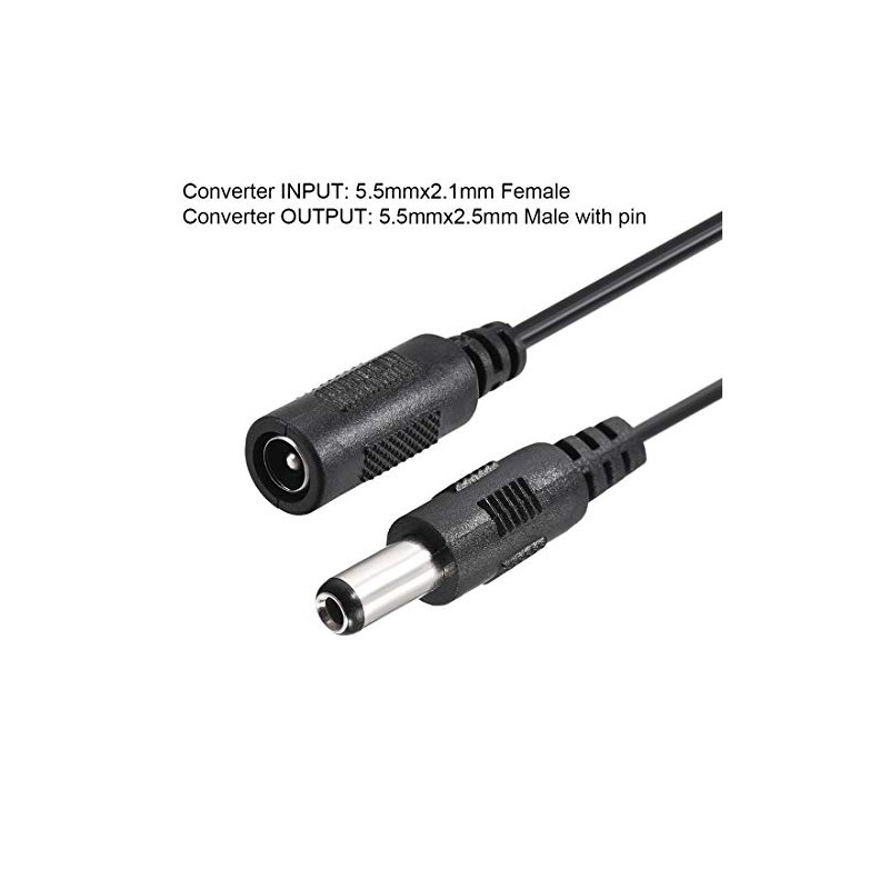 sourcing map Adaptor Connector Converter 5.5 x 2.1 mm to