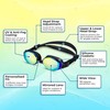 MaiKud Unisex Swimming Goggles with Mirrored Lenses (Black)