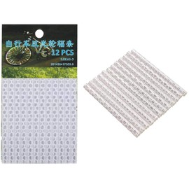 Bike Spoke Reflector - Pack of 12 - Clip-on Cycle Wheel Spoke Reflectors Tube -Kids Adult Bicycle (Silver)