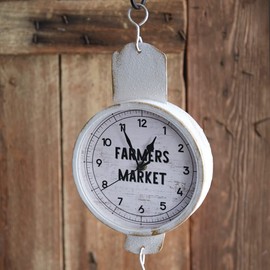 CTW Home Collection Farmers Market Produce Scale Clock, 33-inch Height, Kitchen Accessories, Home Decor