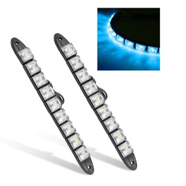 2PCS Daytime Running Strip Lights, Daylight Driving Weatherproof Decoration Light Kit, High Power Clearance Light, Flexible Bright Spot Fog Lamp, Auto Accessories Fit Most Cars (Ice Blue)
