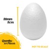 White Solid Polystyrene Foam Eggs Styrofoam, 80mm (8cm) - Pack