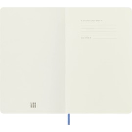 Moleskine - Classic Notebook, Ruled Notebook, Soft Cover and Elastic Closure, Size Large 13 x 21 cm, Colour Hydrangea Blue, 240 Pages
