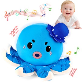 Dancing Octopus Baby Toy for 12-18 Months, Rechargeable Musical Plush Interactive Toy - 40 Songs & Recording Feature, Crawling Tummy Time Toy, Soft Sensory Toys for Toddlers 1-3, Gifts for Infants