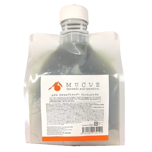 Mukue Scalp Shampoo Fresh Citrus Refill, 20.3 fl oz (600 ml)