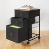 HOOBRO 3-Drawer Mobile File Cabinet, Vertical Filing Cabinet, Under Desk