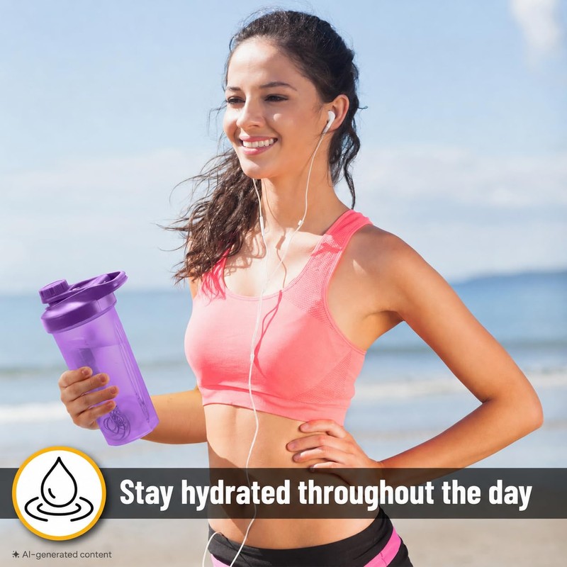 Mr. Pen- Shaker Bottles for Protein Mixes with Twist Cap,