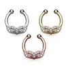Lobal Domination 1pc Non-Piercing Masquerade Mask Septum Hanger Paved with