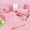AnyDesign 2Pcs Tulip Hand Towels Jacquard Cotton Bath Towel Spring
