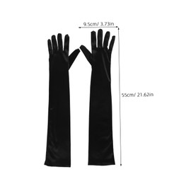 KOMBIUDA 1 Pair Glove Arm Guard Compression Gloves Soft Finger Sleeve Forearm Sleeve Thumb Protector Compression Finger Support Arm Protectors Black Spandex