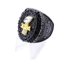2024 Fantasy Football Championship Trophy Ring Award Prize Sports Winner FFL Champion Ring (size 14, ring and stand)