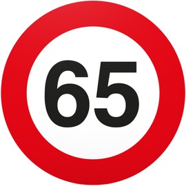 DankeDir! 65th Birthday Plastic Sign (20 x 20 cm) Birthday Decoration Gift 65th Birthday Best Friend Girlfriend Gift Idea