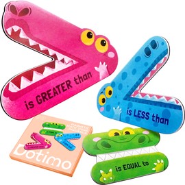 Dotimo Math Manipulatives 1st Grade, Magnetic Math Signs Jumbo Magnetic Symbols Set for Kids Ages 4-8, Greater Than/Less Than/Equal Signs, Homeschool Supplies