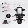 CAMPLUX 12V DC Water Pump, 1.2 GPM Pressure Diaphragm Pump