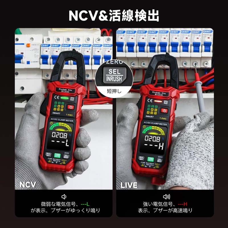 Hinokami Nika Tester, Clamp Meter, DC Current, AC Current, Clamp