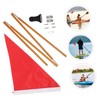 KICHOUSE Kayak Accessory Folding Flag Pole Safety Flag Bright Conspicuous