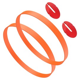 Koatukys 2 PCS 14 inch x 1 inch x .095 inch Band Saw Tires Replacement for Grizzly/Jet/Powermatic and 2 PCS Table Inserts for 14 inch Band saws or Scroll saws, (Diameter: 2.5 in, Thickness: 0.1 in)