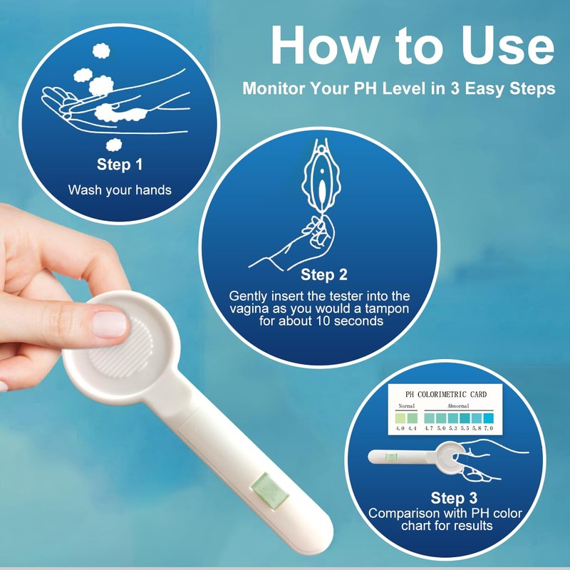 5 pcs Vaginal pH Tests, Feminine Health Kits Self Testing